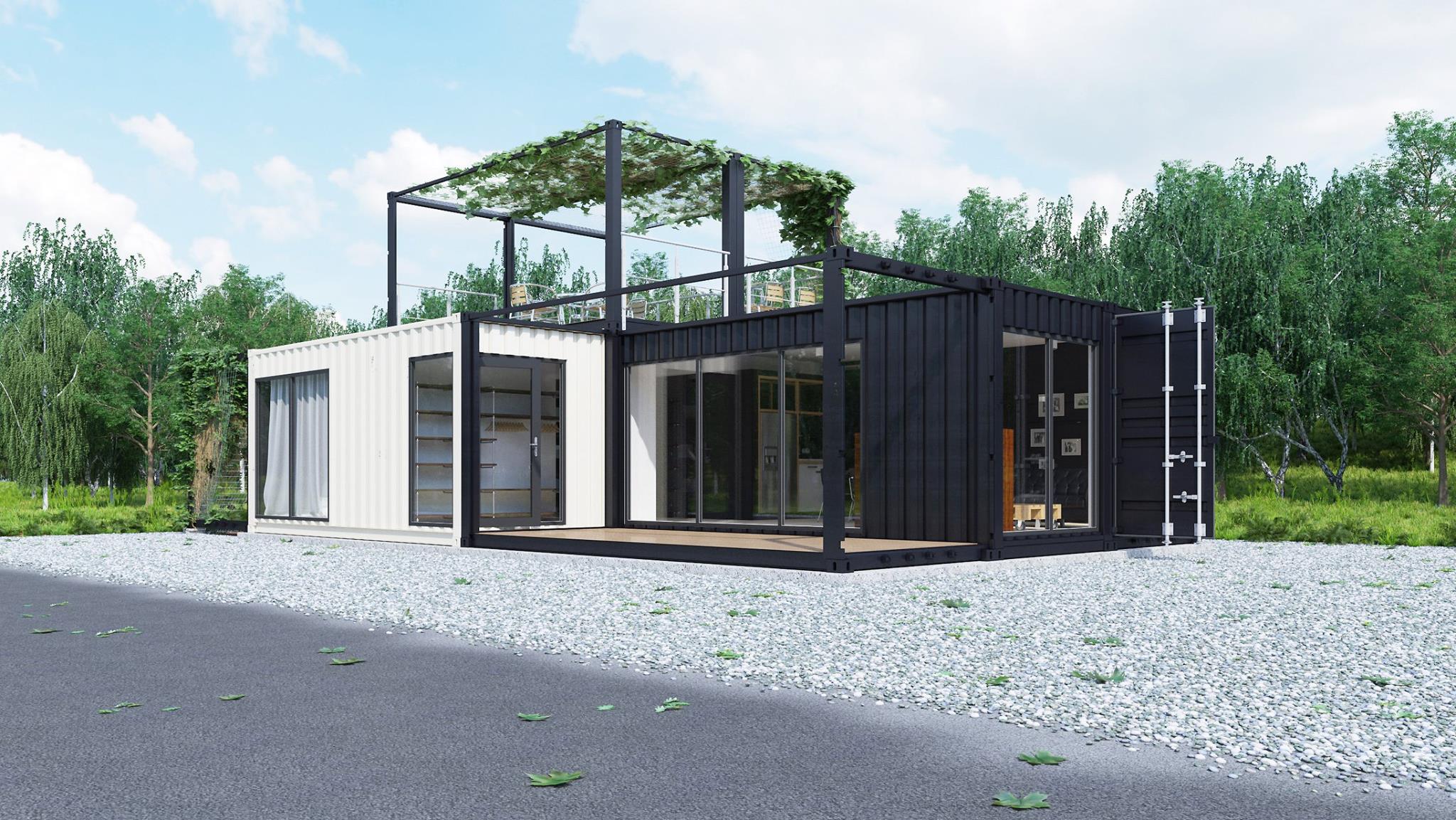 Propozycja domu z kontenerów | Proj. Flexicube