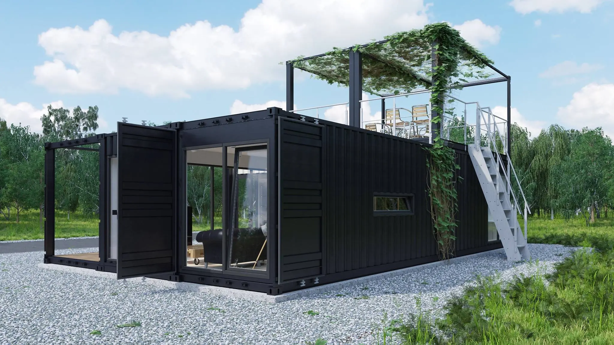 Propozycja domu z kontenerów | Proj. Flexicube