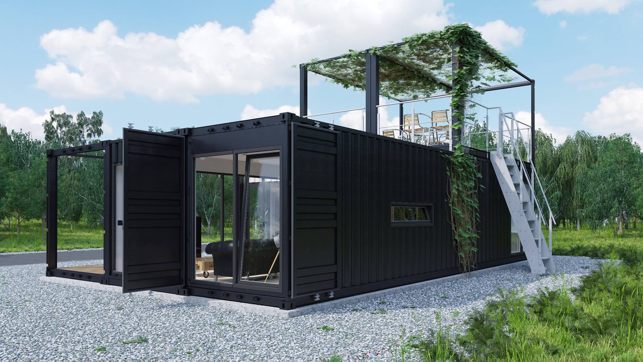 Propozycja domu z kontenerów | Proj. Flexicube