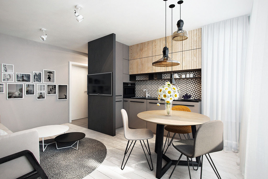 Projekt szarej kuchni Razoo Architekci