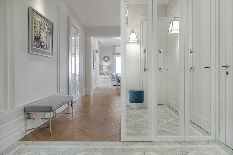 Przedpokój w stylu modern classic | proj. Katarzyna Kraszewska