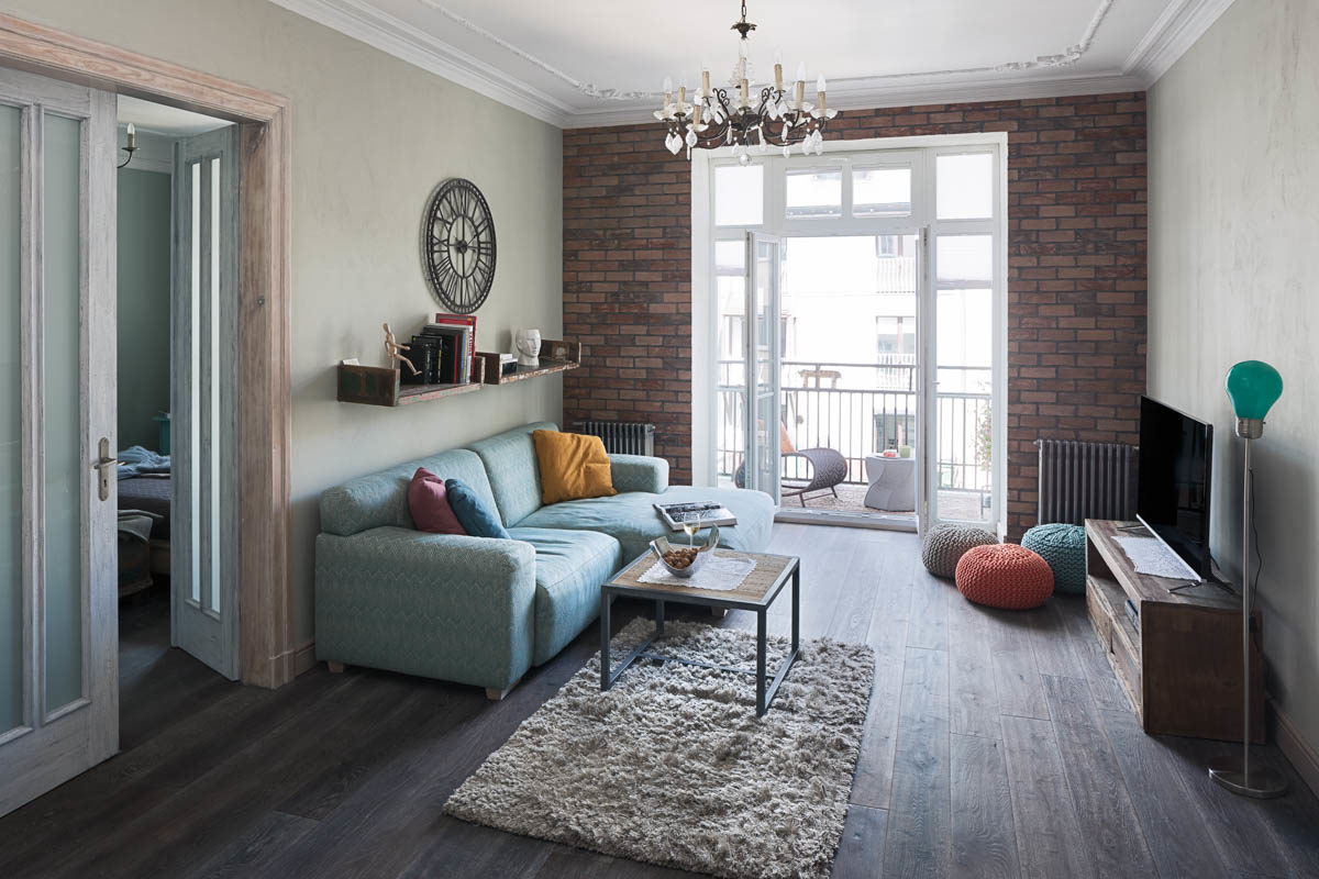 Salon w stylu vintage z odrobiną shabby chic projekt Jacek Tryc
