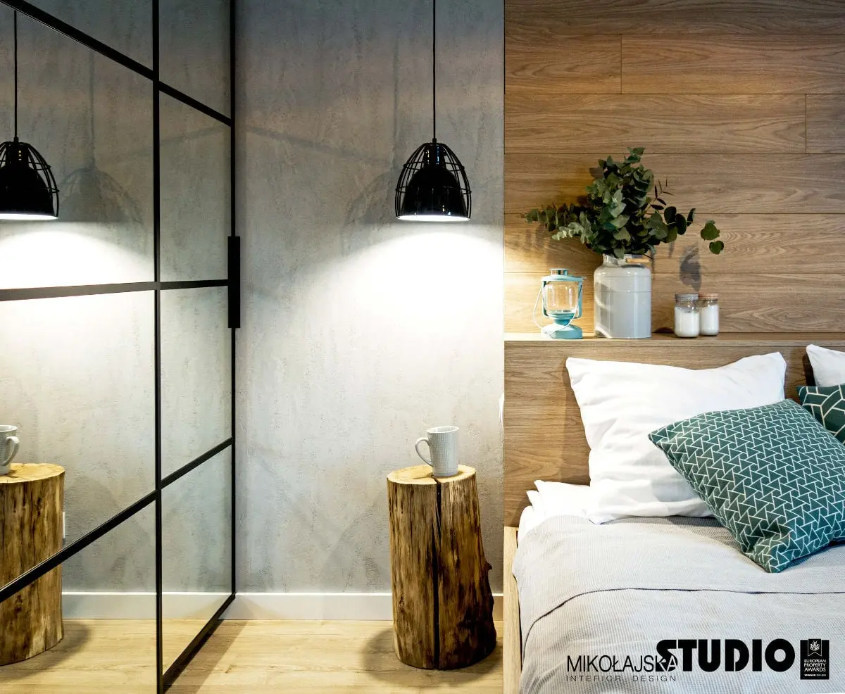 Przytulna sypialnia, proj. Mikołajska Studio