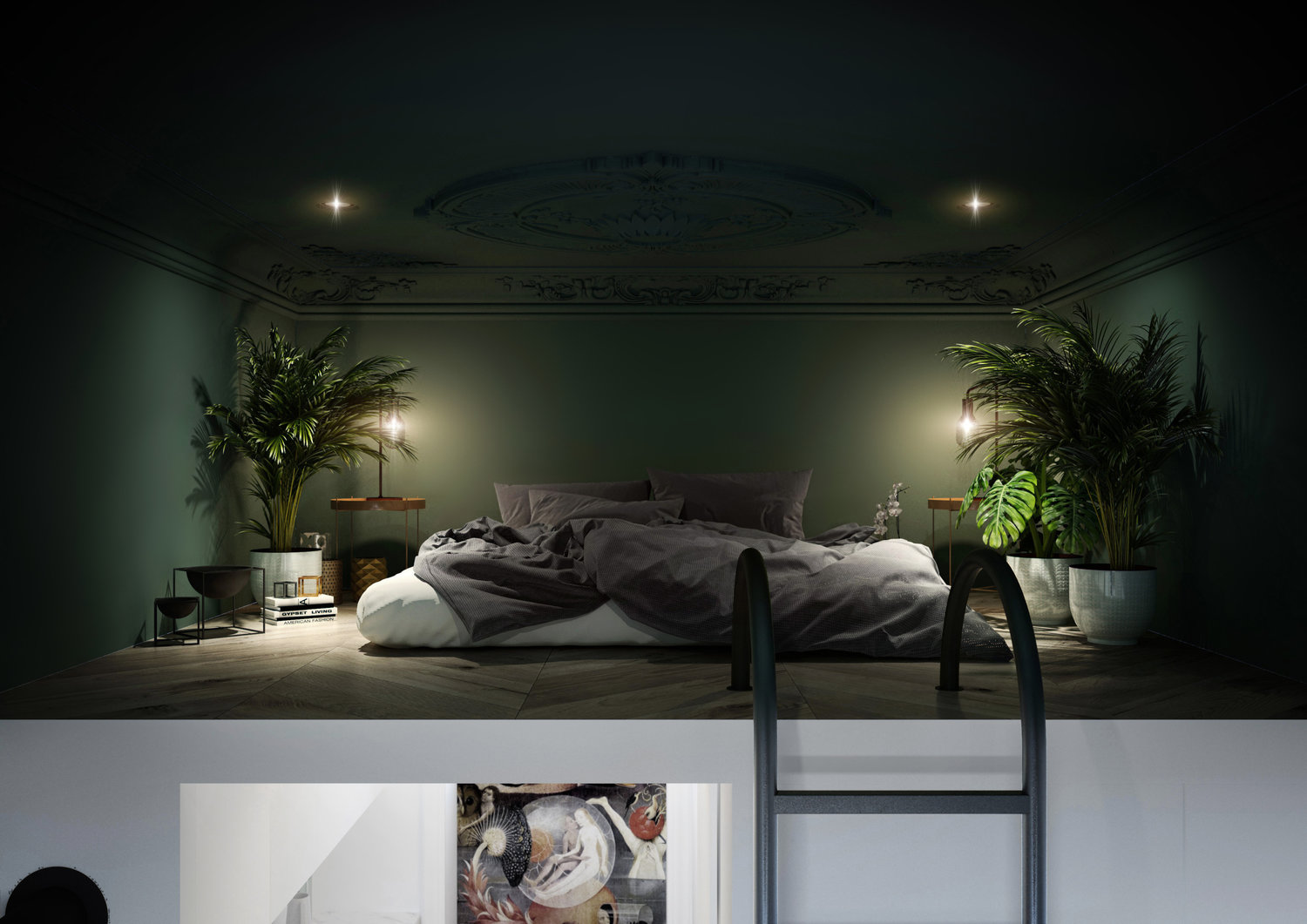 Urban jungle w projekcie kawalarki w stylu skandynawskim (proj. Home And Wood)