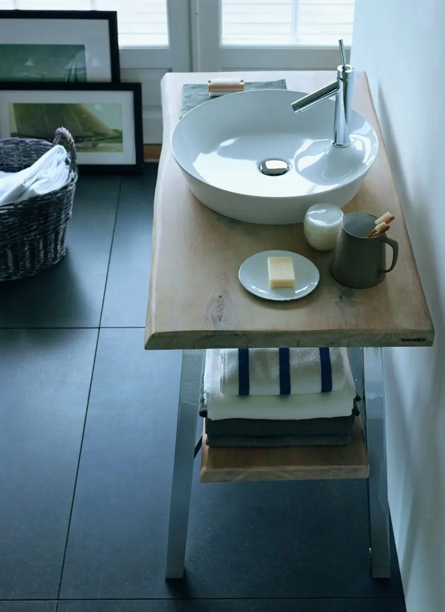 Okrągła umywalka stawiana Cope Code od Duravit