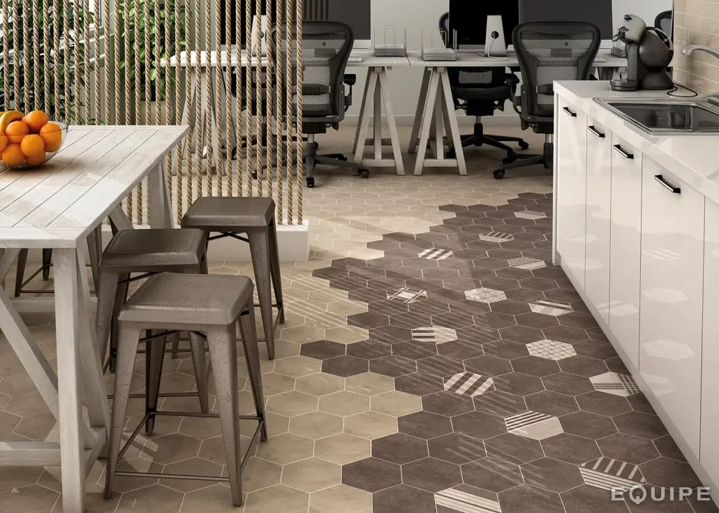 Equipe Hexatile Cement płytki heksagonalne patchworkowe dostępne w Internity Home