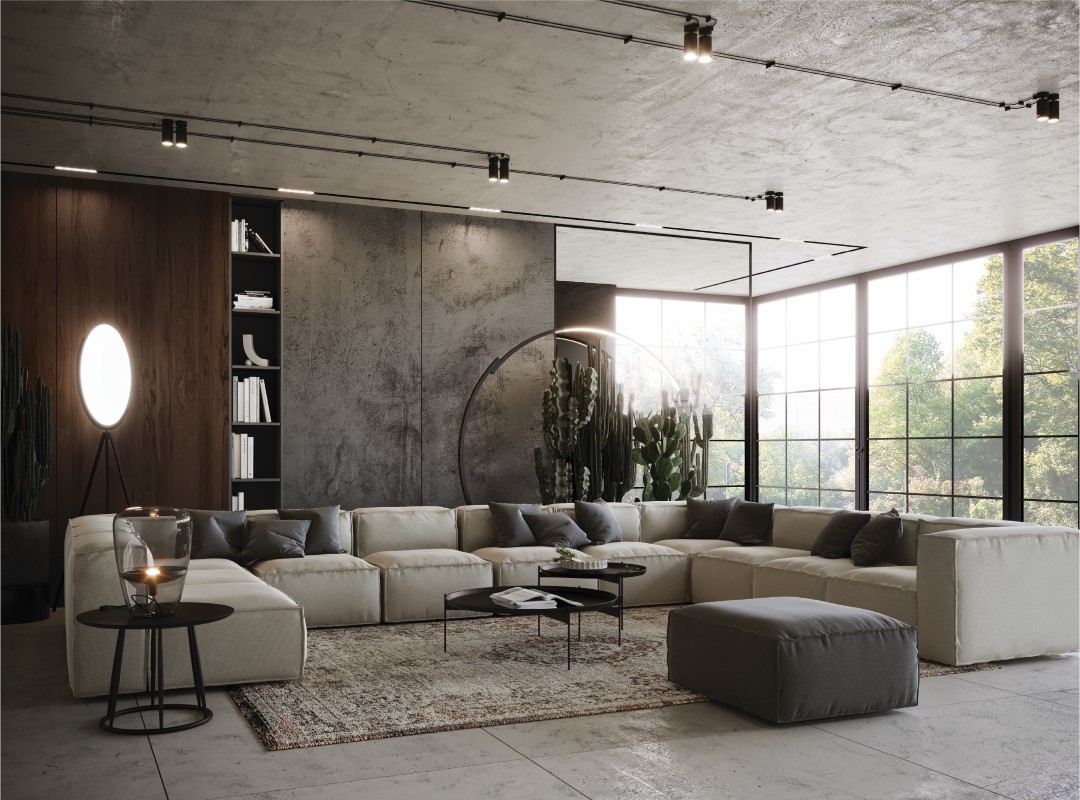 salon w stylu loft