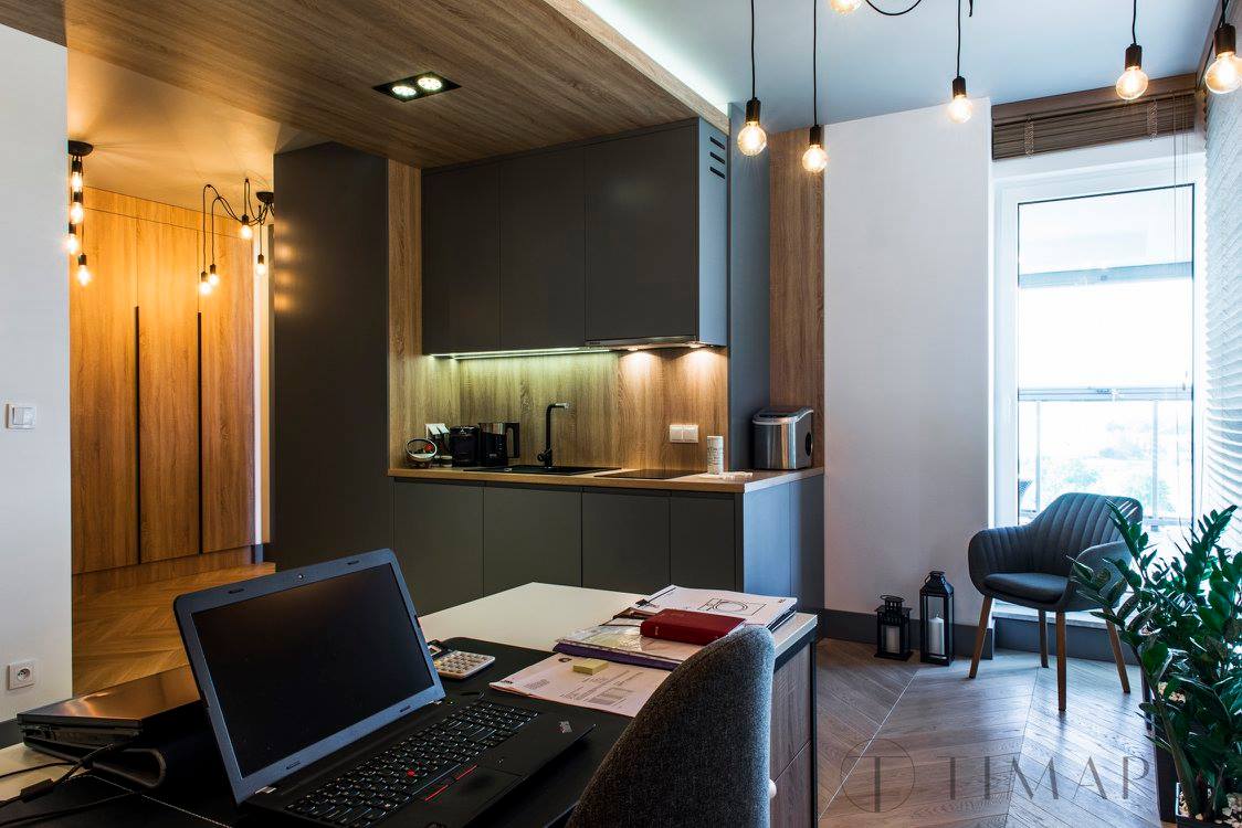 TIM Arc by TiM Grey mieszkanie w stylu loft na warszawskim Ursynowie