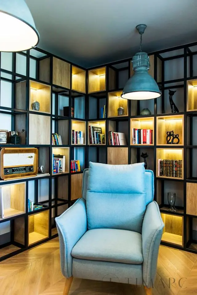 TIM Arc by TiM Grey mieszkanie w stylu loft na warszawskim Ursynowie
