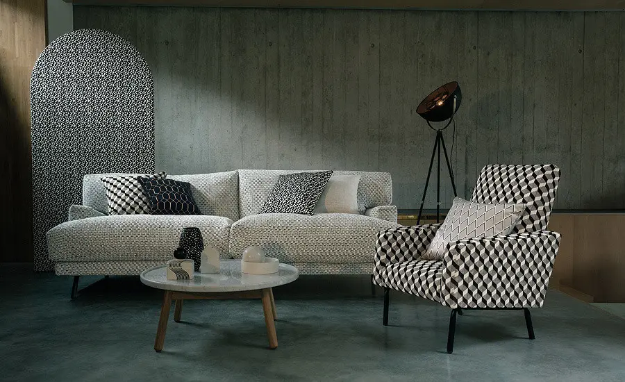 Tkanin w ciekawe wzory to Kirkby Design