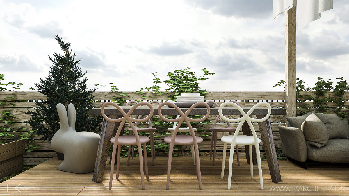 Designerskie meble ogrodowe w projekcie TK Architekci