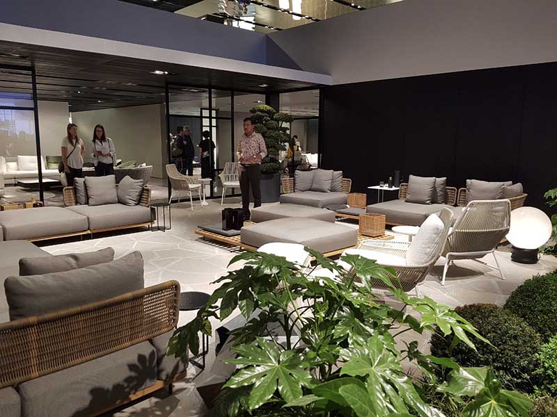 Meble ogrodowe marki Minotti na Salone del Mobile Milano 2018