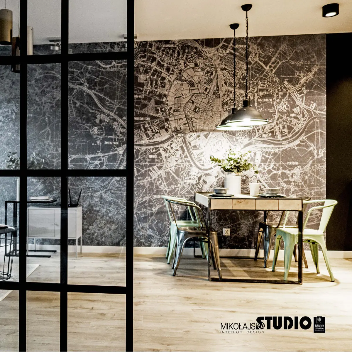 Mikołajska Studio – projekt jadalni z kcuhnią