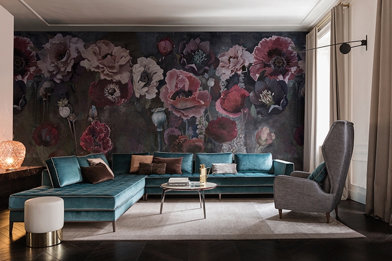 Flover power we wnętrzach | Tapety Wall & Deco są dostępne w naszych showroomach: Internity Home i Prodesigne