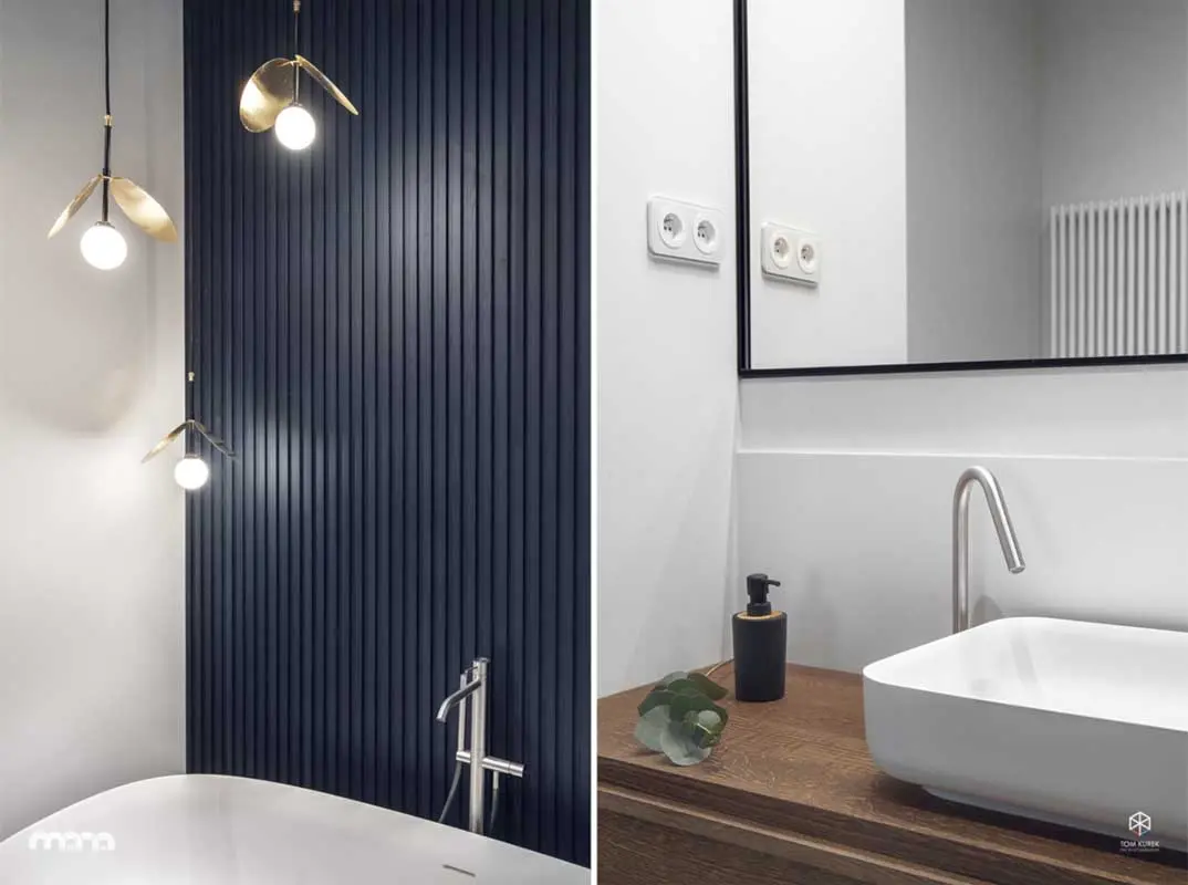 Niebieska łazienka | proj. Mana Design