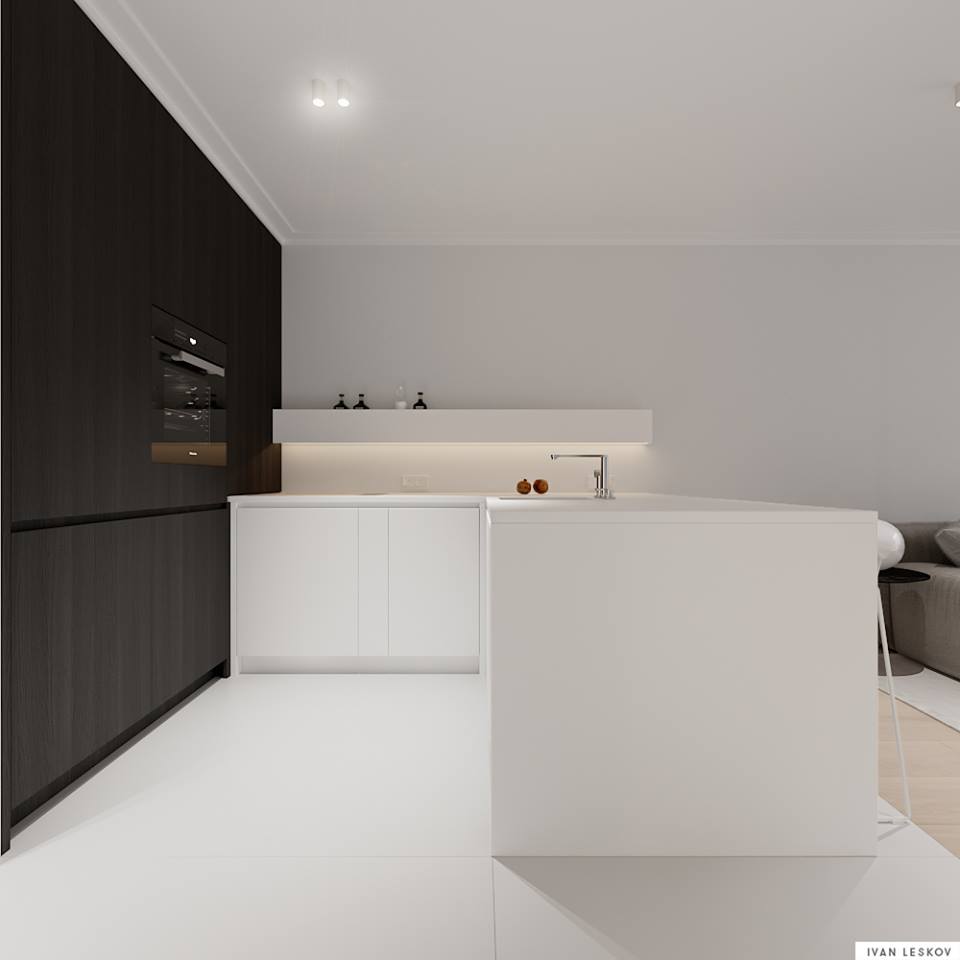 Projekt minimalistycznego apartamentu | Projekt Ivan Leskov