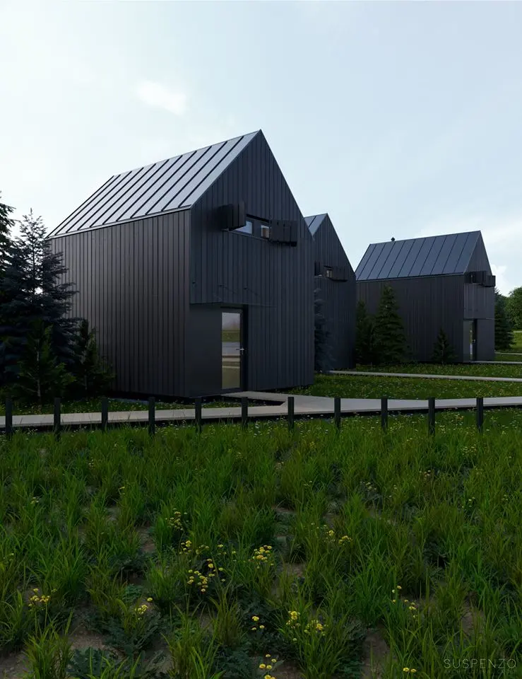 Pracownia architektoniczna Suspenzo projektuje domy na skraju lasu
