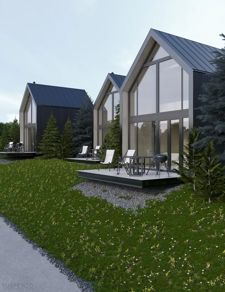 Pracownia architektoniczna Suspenzo projektuje domy na skraju lasu