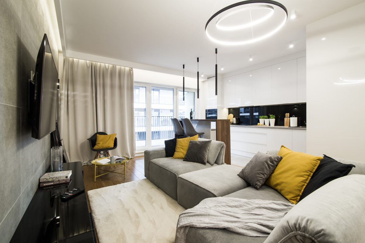 70m2 w industrialnym klimacie