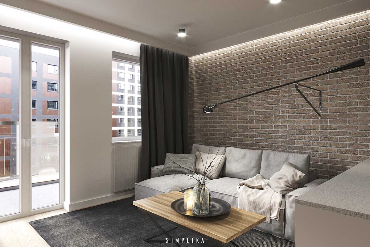 SIMPLIKA projekt industrialnego mieszkania w bloku 