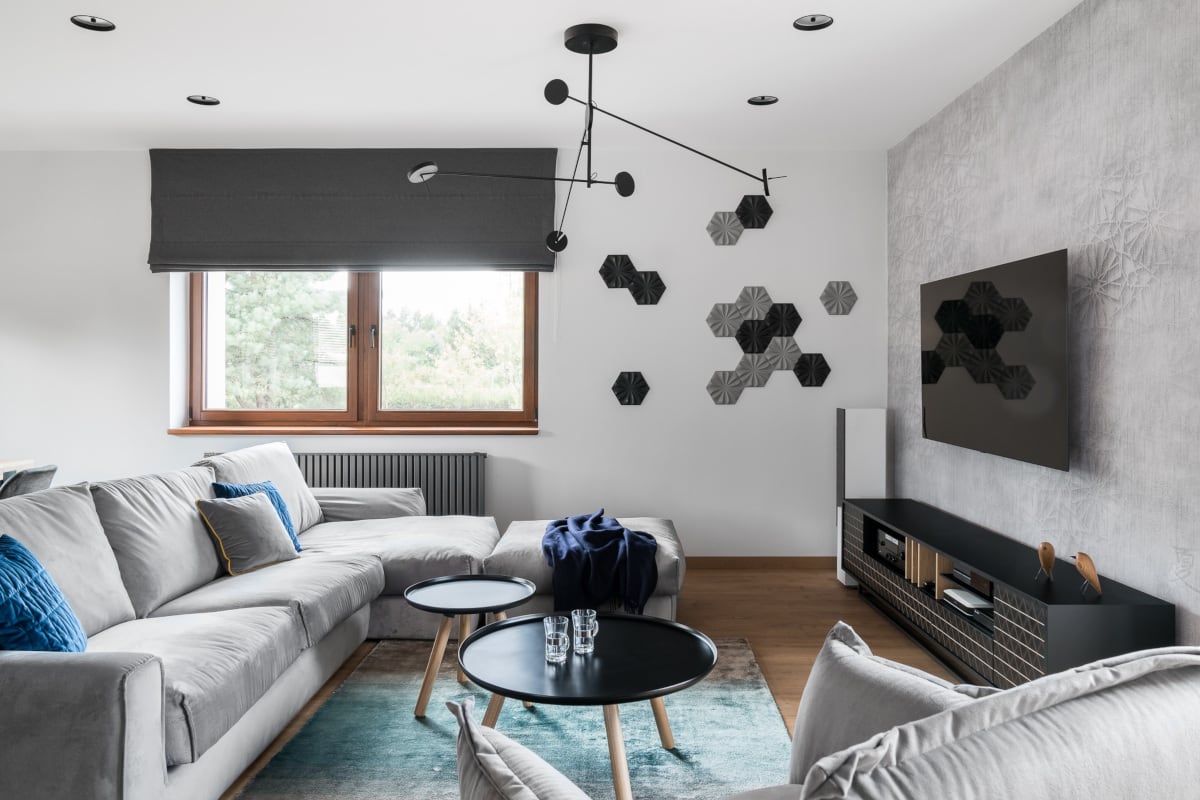 Szary salon | proj. Studio Projekt, zdj. Fotomohito