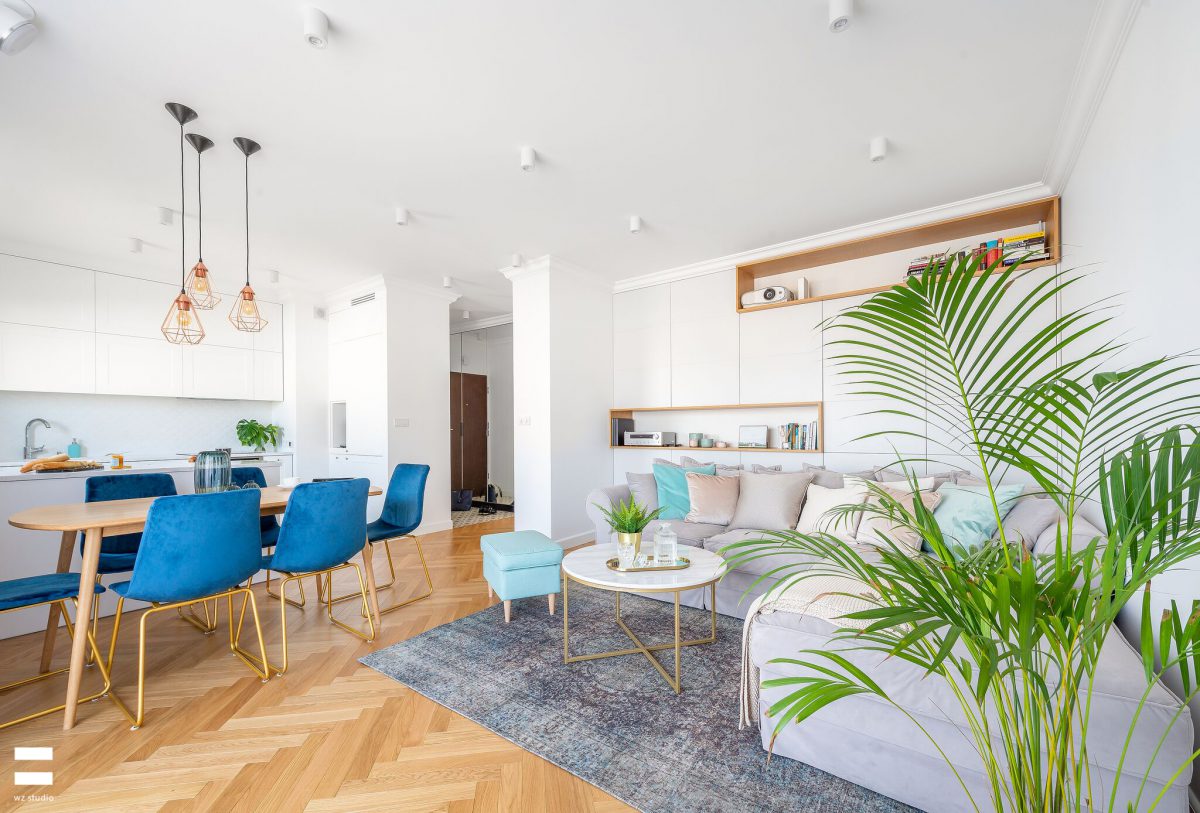 Salon połączony z kuchnią | proj. WZ Studio