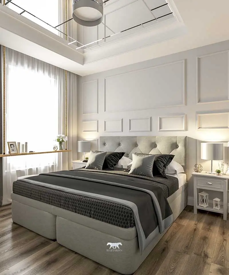 Bluetarpan Symetrycznie projekt wnętrza w stylu klasycznym