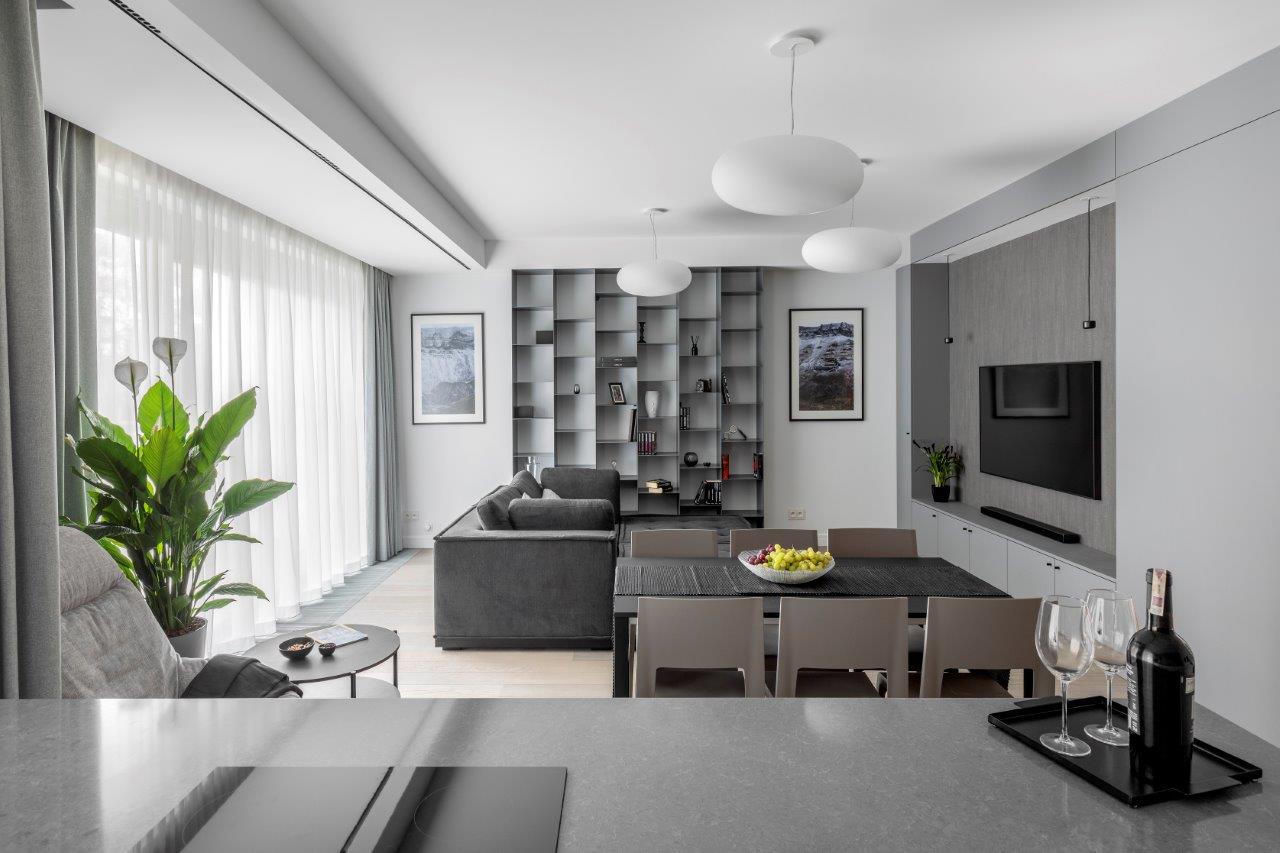 Apartament na Szczęśliwicach projekt Jacek Tryc