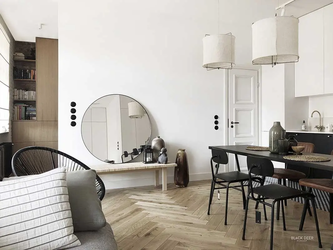 Klimatyczne mieszkanie architektki | Proj: Black Deer Workshop