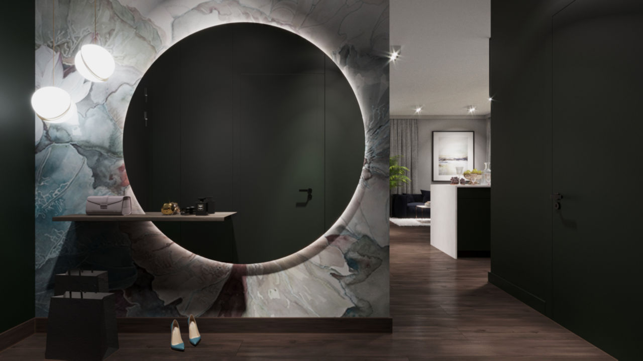 Wall & Deco w aranżacji przedpokoju | proj. Zen Interiors