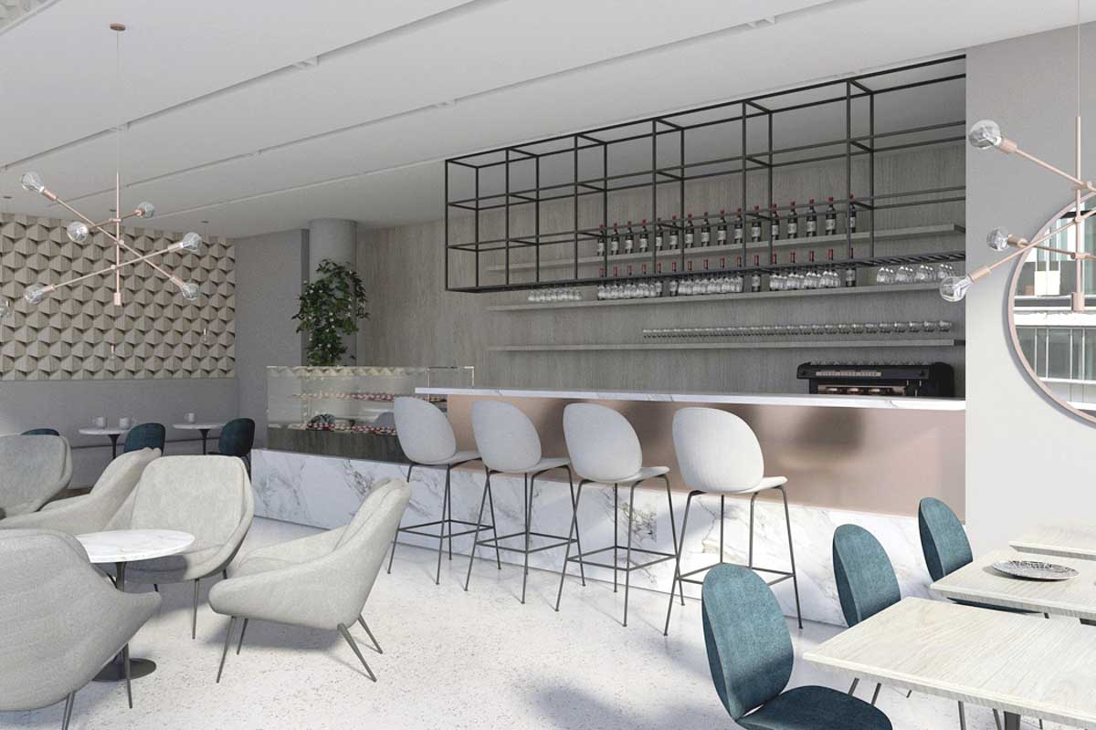 Wnętrze nowoczesnej restauracji. |Projekt: Marta Czeczko | Architekt wnętrz