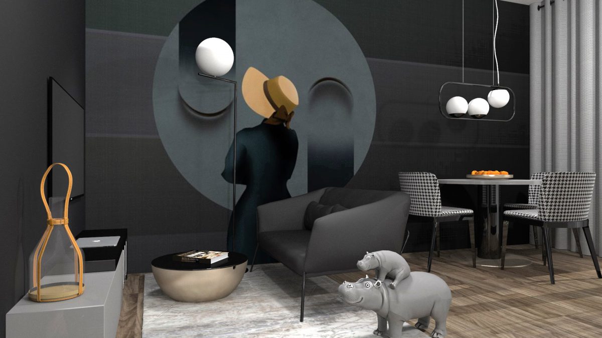 Wzór Wall & Deco w projekcie Plus Design Studio Projektowe