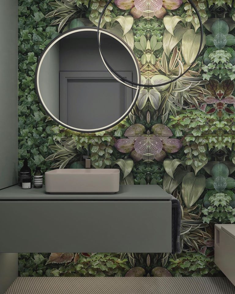 Tropikalne płytki od 41zero42 w projekcie KKArchitekci