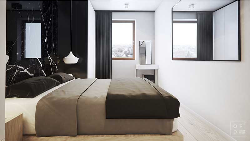 Projekt mieszkania w budynku wielorodzinnym w Krakowie | proj. OFD architects