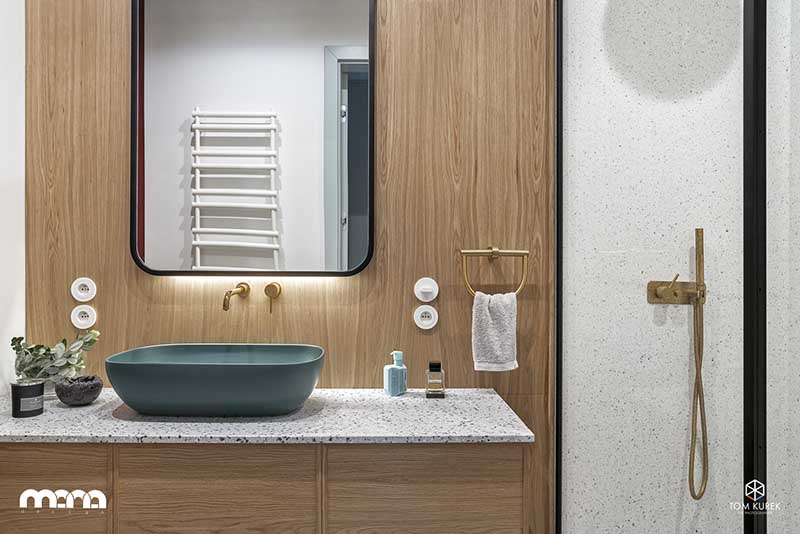 Morska umywalka w projekcie Mana Design (fot. Tom Kurek)