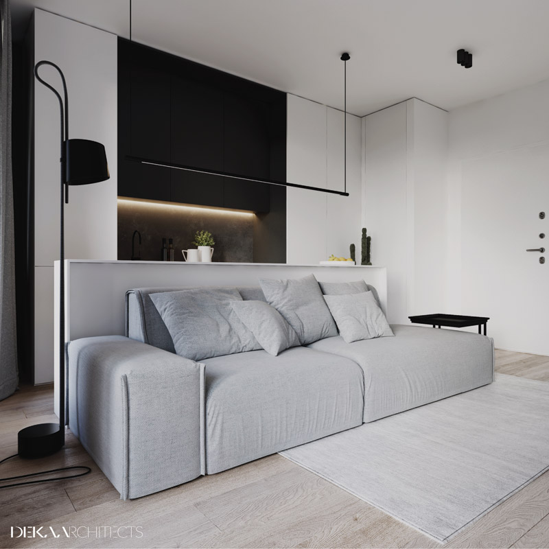 29 metrowe mieszkanie | Proj: DEKAA Architects | Bartosz Deka