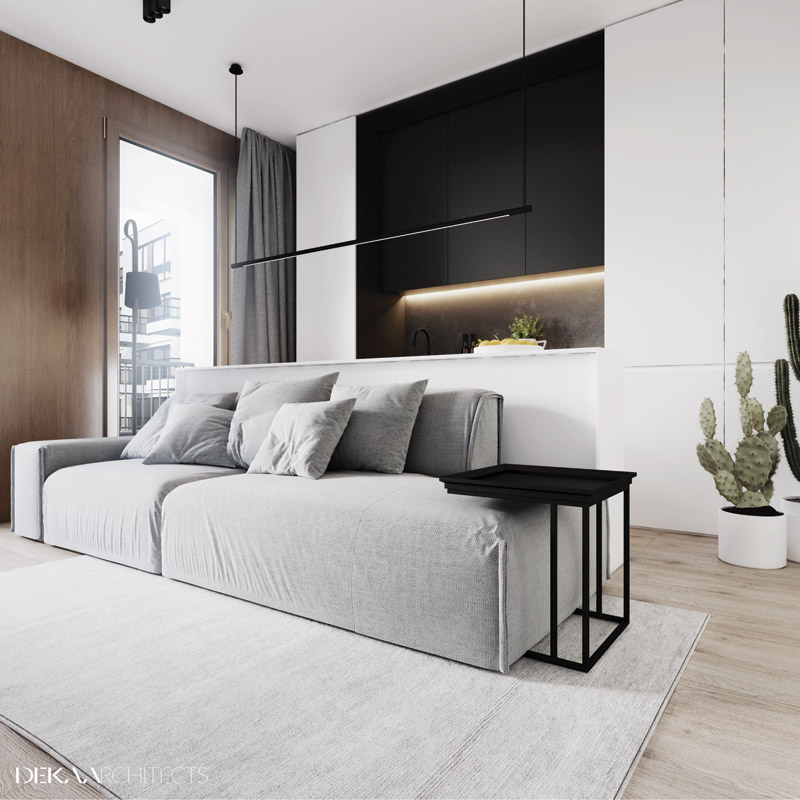 29 metrowe mieszkanie | Proj: DEKAA Architects | Bartosz Deka