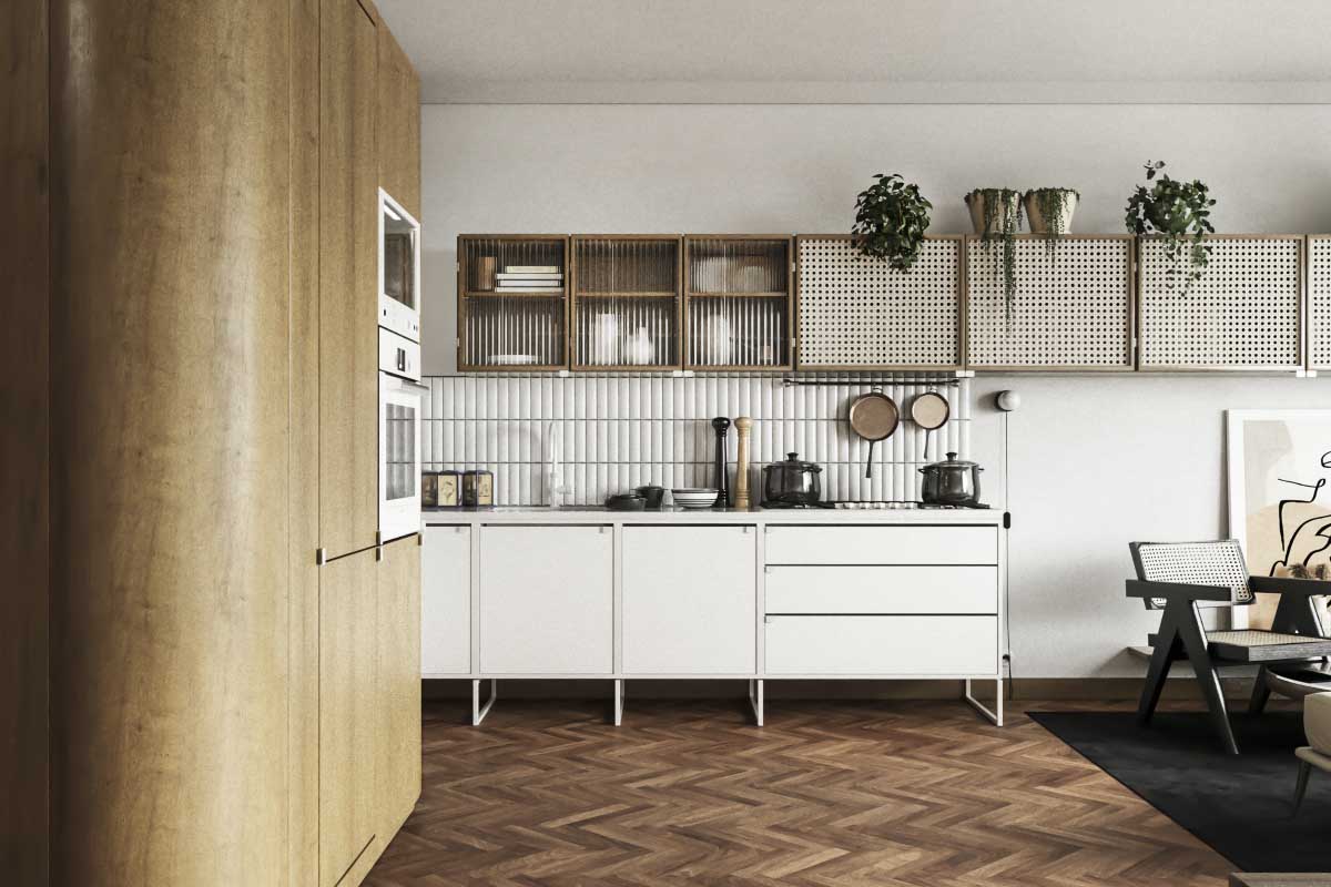 Mieszkanie na Żoliborzu inspirowane latami 60. i 70. | Proj. Noreststudio