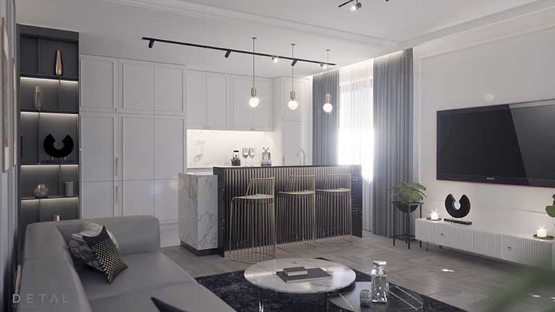 Subtelna elegancja w gdyńskim apartamencie | Proj: DETAL
