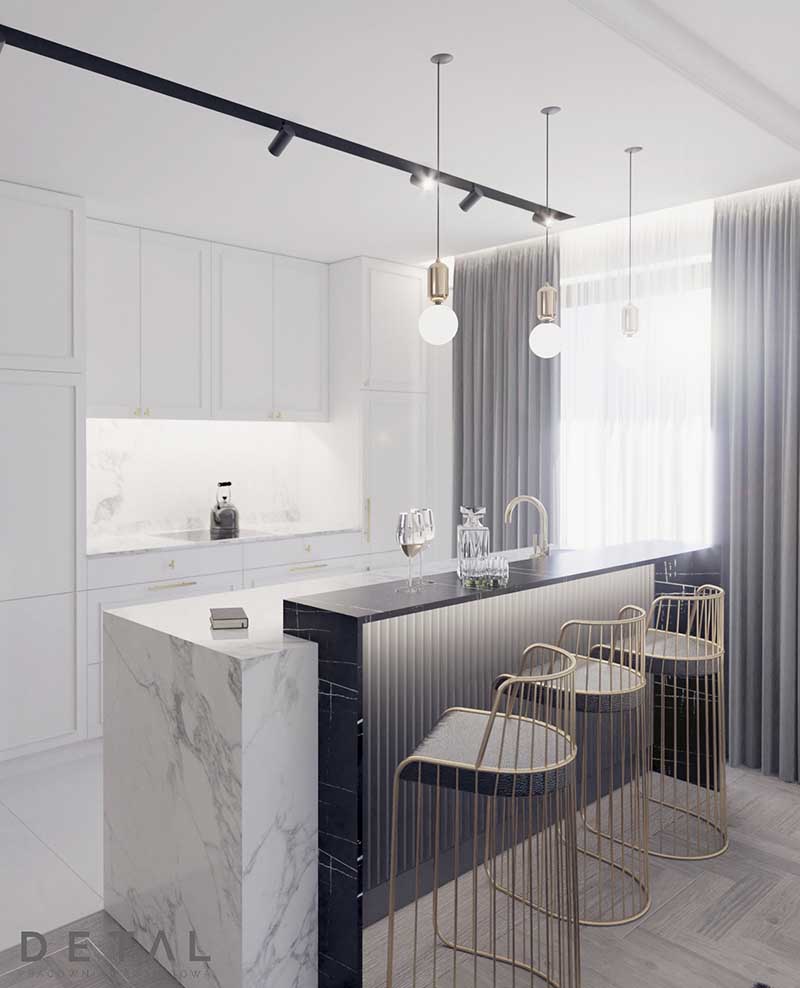 Subtelna elegancja w gdyńskim apartamencie | Proj: DETAL