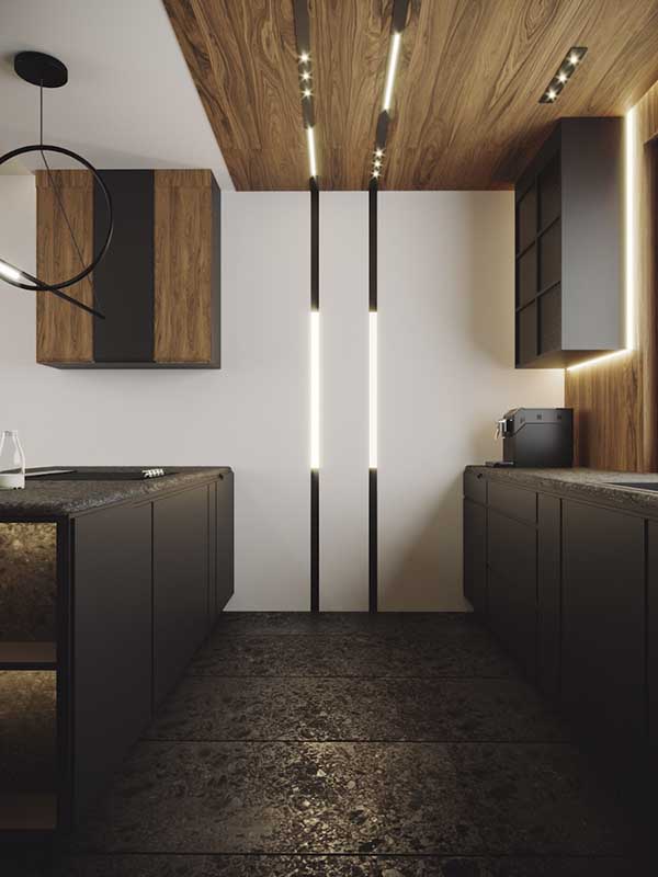 System ARCHLINES W projekcie kuchni. | Proj.: Natalia Pęcka Dezeen Architekci
