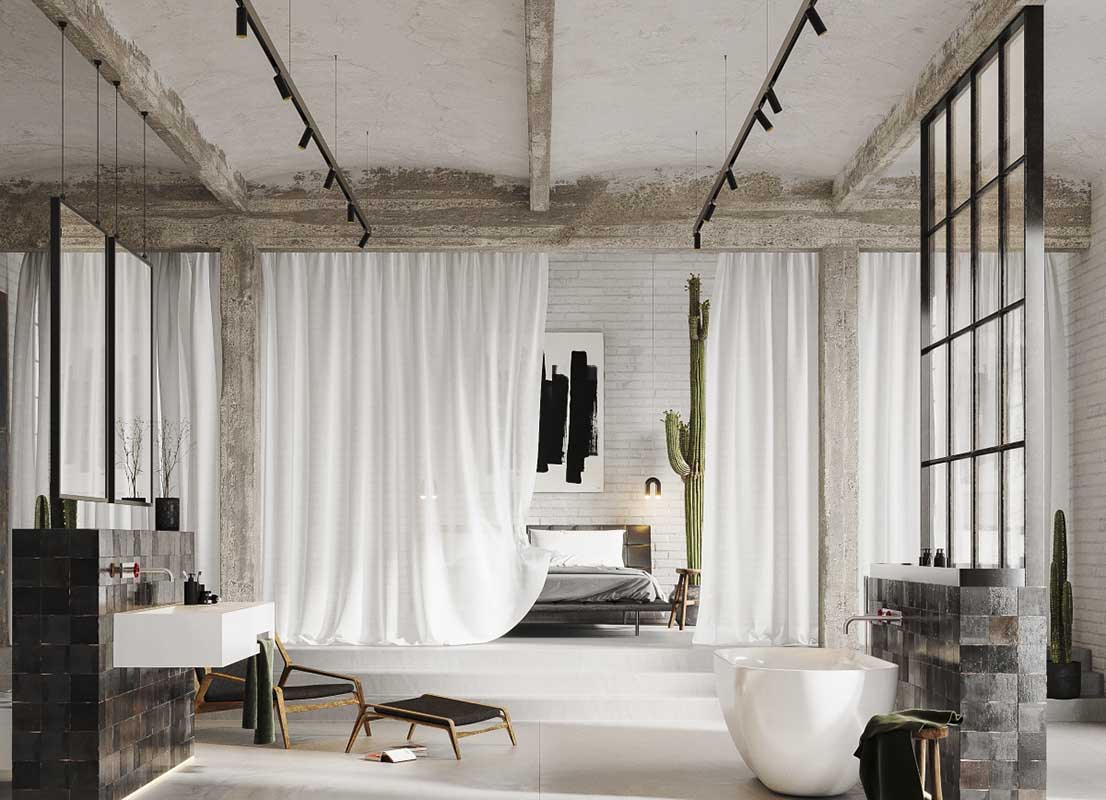 Łódzki loft z systemem magnetycznym ARCHLINES. | Proj.: we’re architects