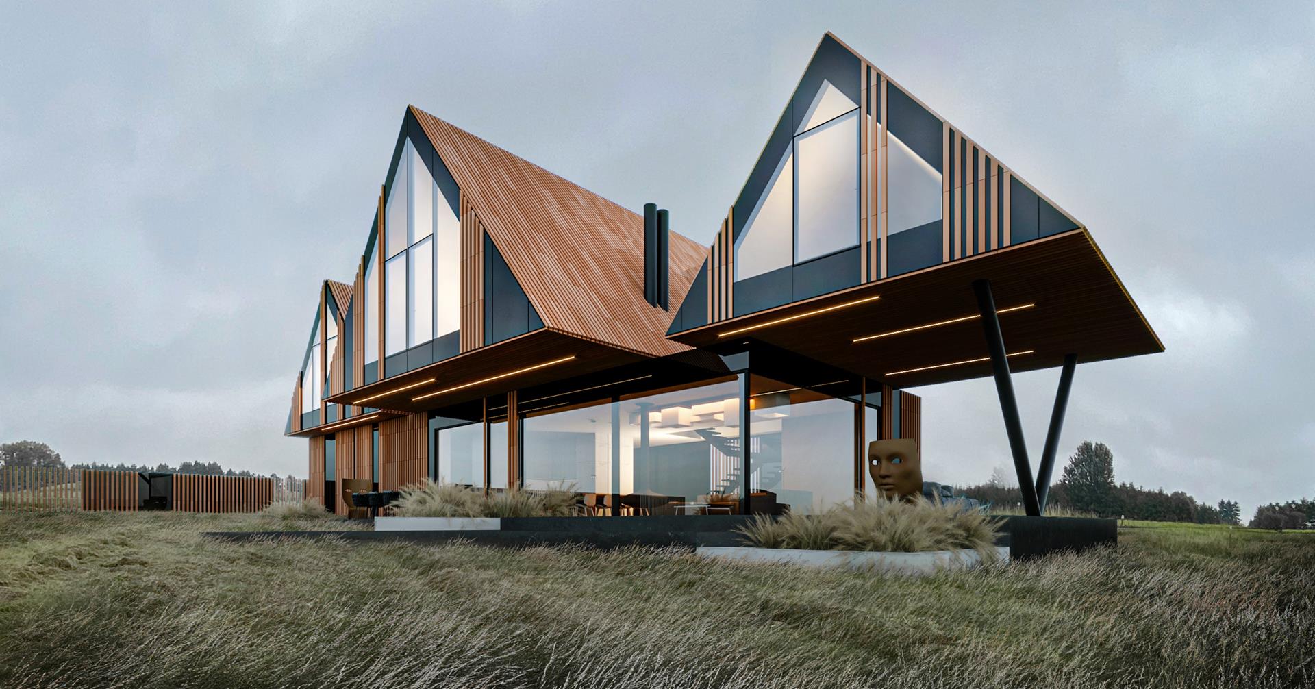 Futurystyczne bryły domów inspirowane otoczeniem | Projekty: REFORM Architekt
