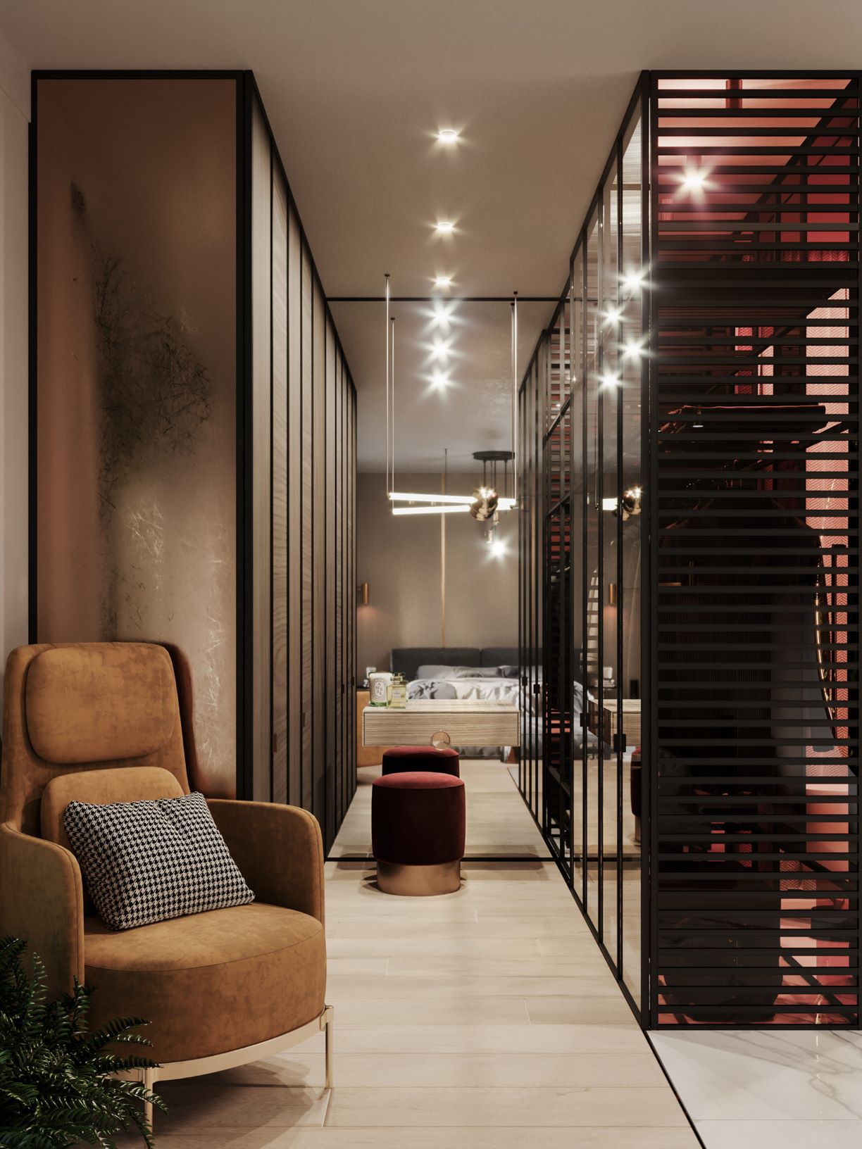 Dom nad jeziorem w kolorach natury | Proj: modeko.studio