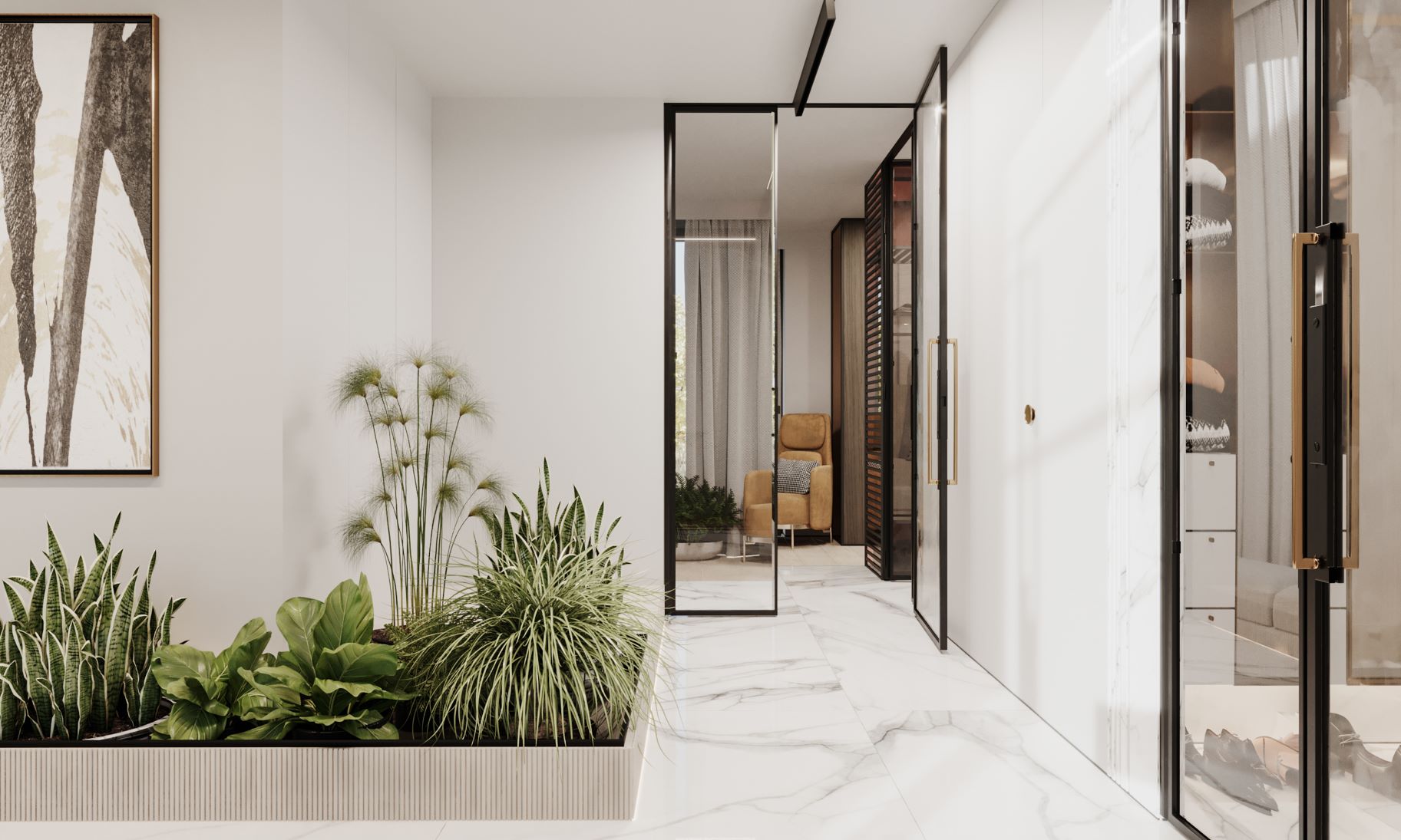 Dom nad jeziorem w kolorach natury | Proj: modeko.studio