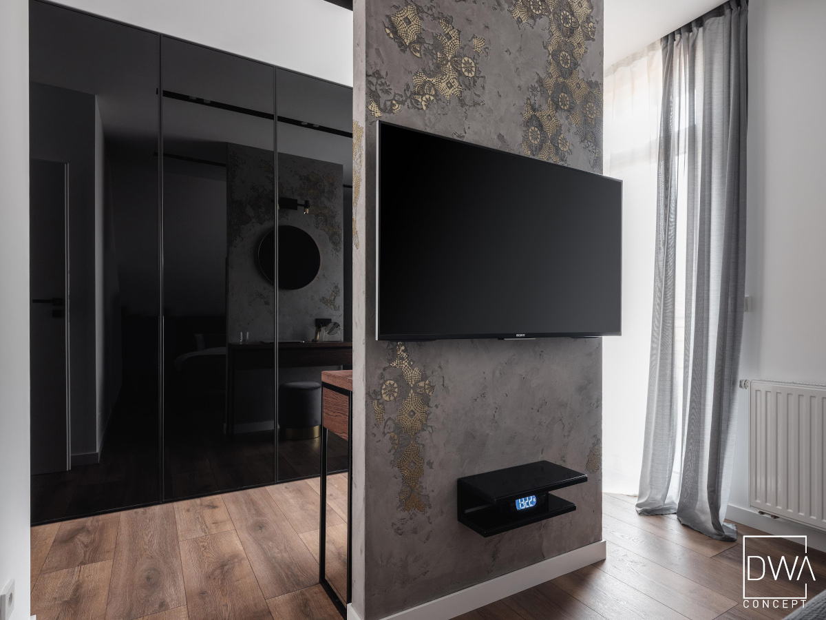 Sypialnia z garderobą | proj. DWAconcept | zdj. Przemysław Kuciński ( niewformie.pl)