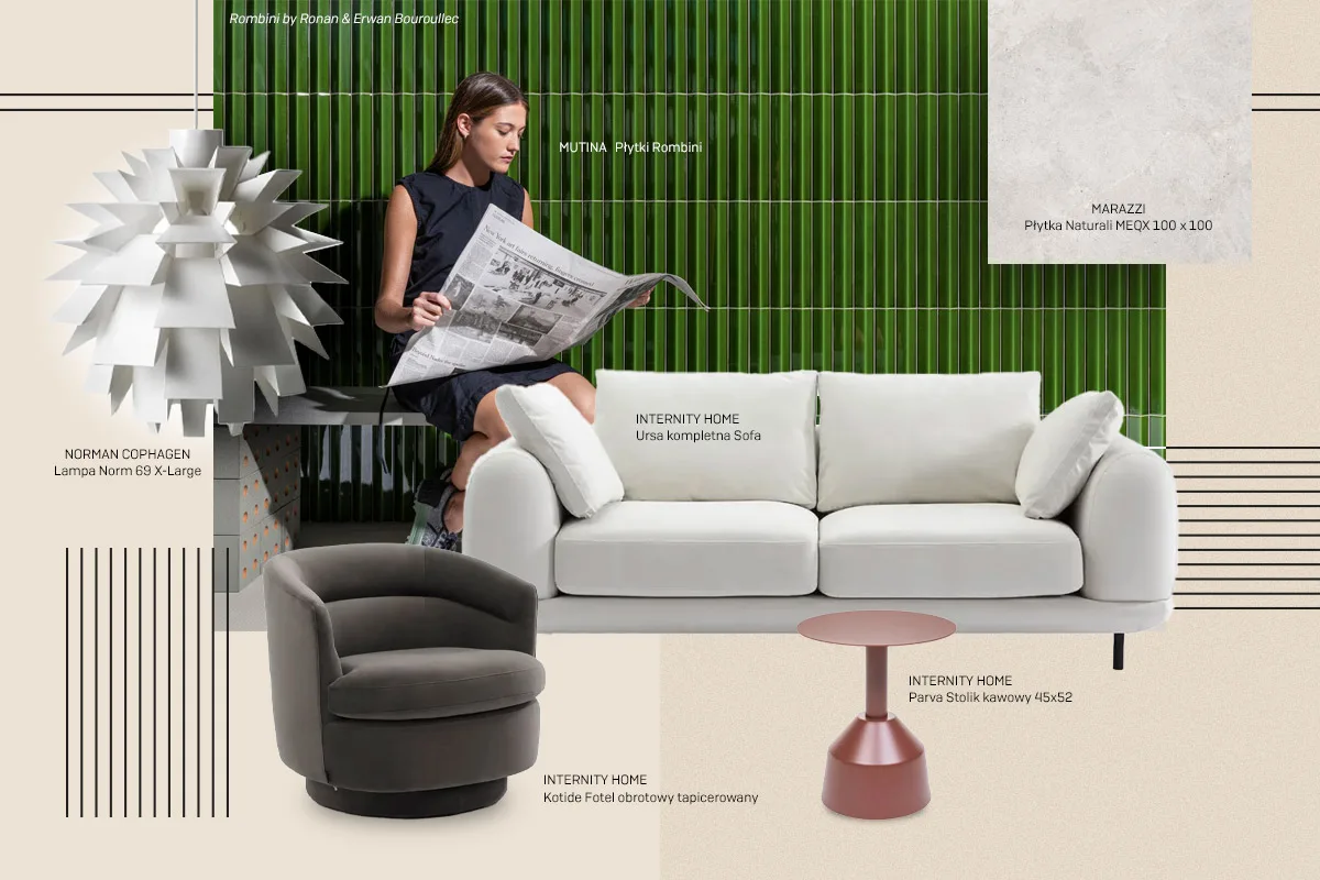 salon z zielenią