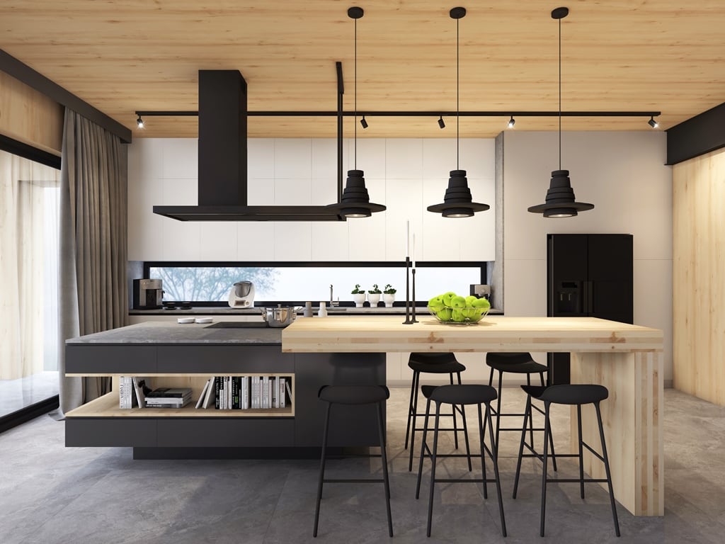Wizualizacja/ DOM NAD JEZIOREM | PROJ: YO HOME DESIGN PROJEKTOWANIE WNĘTRZ