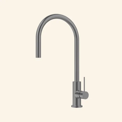 Kitchen Icons Bateria kuchenna z wyciąganą wylewką czarny chrom szczotkowany PVD