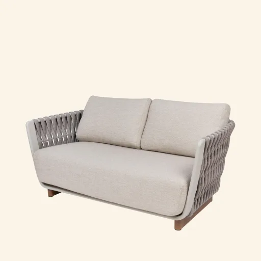 Solis kompletna sofa 2 osobowa tkanina FONTELINA nóżki aluminiowe